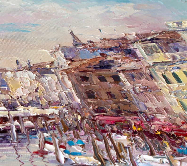 Venice Painting on Canvas Original Art Italian Coastal Wall Etsy