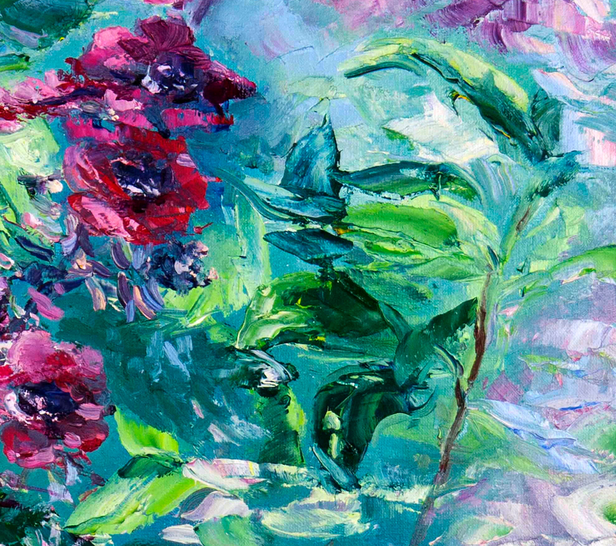 Spring flowers painting on canvas Original Art Abstract Etsy