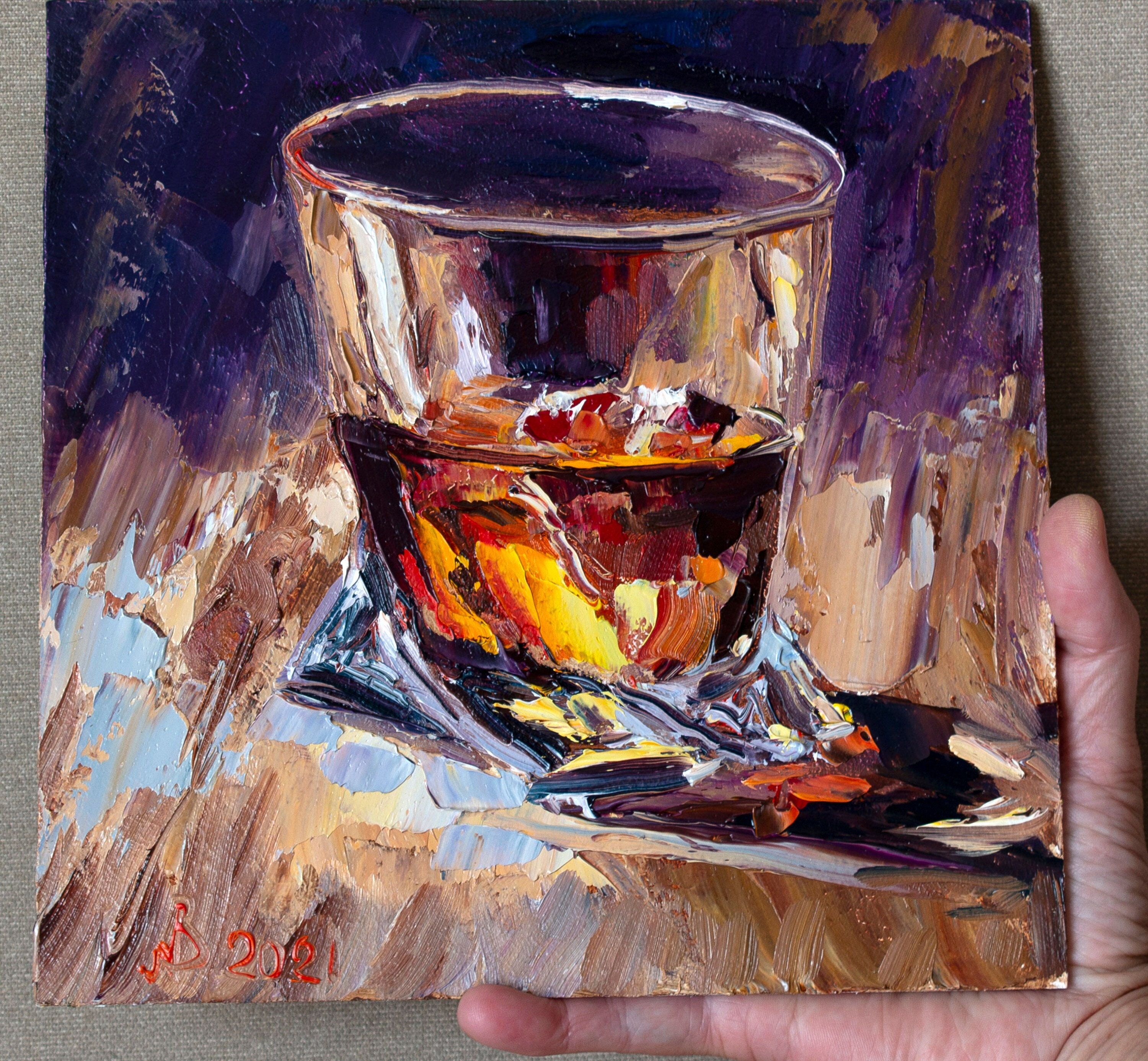 Bourbon Painting Original Art Whiskey Wall Art Cocktail - Etsy UK