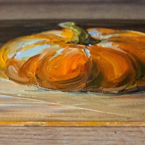Pumpkin Painting Original art, Vegetable oil Painting, Artwork by Bondareva Nataliia image 2