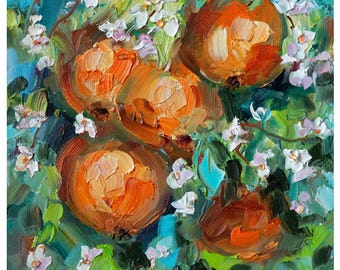 ハイビスカスの油絵：オリジナルの花の壁アート（8x8） - Etsy 日本