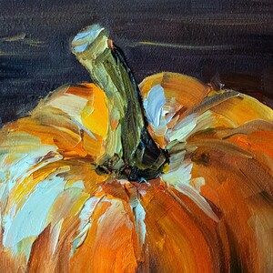 Pumpkin Painting Original art, Vegetable oil Painting, Artwork by Bondareva Nataliia image 4