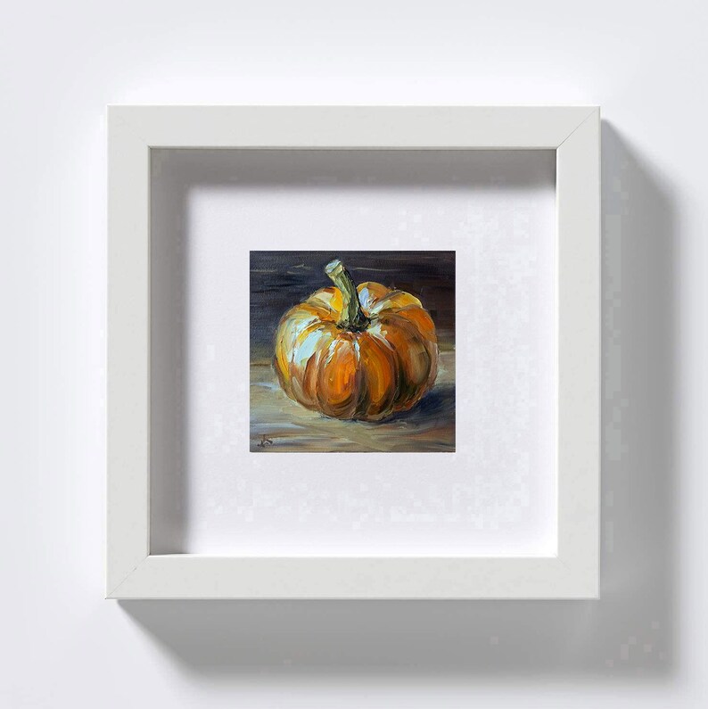 Pumpkin Painting Original art, Vegetable oil Painting, Artwork by Bondareva Nataliia image 7