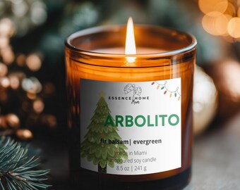 Candela di soia al balsamo di abete: profumo natalizio di pino fresco
