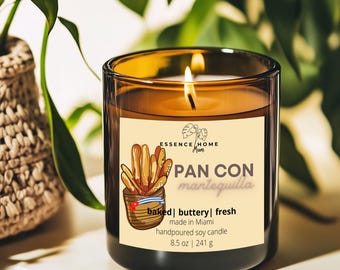 Pan con Mantequilla Candle | Baked Buttery Cuban Bread Scent | Handpoured Soy Candle made Miami