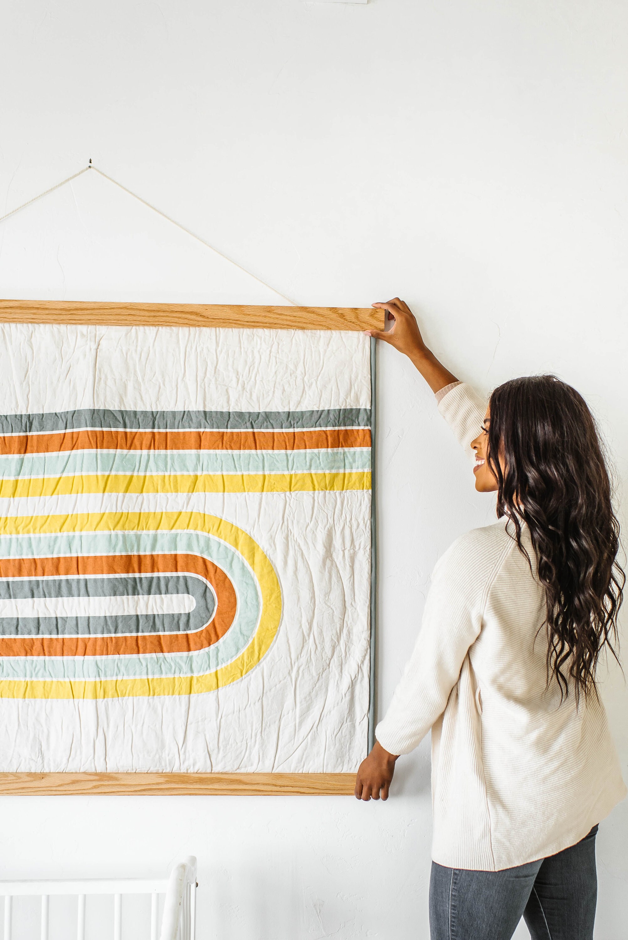 Baby Quilt Wall Hanger Frame Turn Any Quilt or Blanket Into a Wall Hanging Etsy Canada