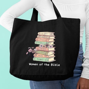 Christian Women Tote Bag, Women Of The Bible Tote Bag, Bible Verse Tote Bag, Women Shoulder Bag, Canvas Tote Bag, Religious People Tote Bag