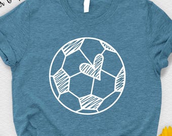 Soccer Heart T-Shirt: Sports Tee, Coach Gift