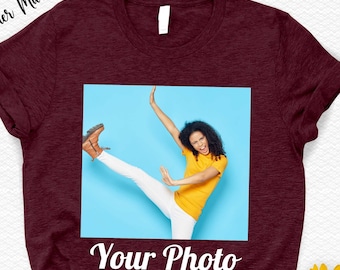 T-shirt met aangepaste foto: T-shirt met gepersonaliseerde foto, cadeau voor familiereünie