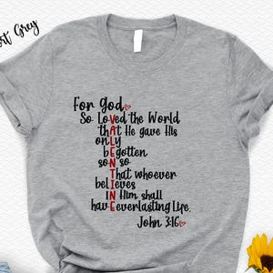 For God So Loved The World T-Shirt,Jesus Is My Valentine Shirt,Religious Valentine’s Day Shirt,Bible Quotes,Christian Gift,John 3:16 Shirt