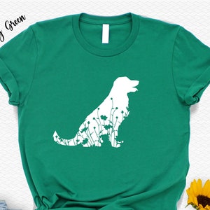 Floral Golden Retriever Shirt,Dog Owner Gift,Nature Shirt,Dog Dad Shirt,Animal Gift,Adventure Camping Shirt,Retriever Gift,Dog Mama T-Shirt