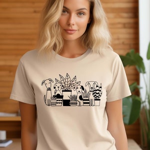 Dog and Plants Shirt, Succulent Plants Lover Shirt, Plant Lady Shirt, Dog and Plant Lover Shirt, Shirts for Dog Mom, Plant Lover Gift