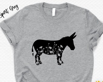 Donkey T-Shirt. Cool Nature Donkey Tee Donkey T-Shirt. Cool Nature Donkey Tee