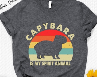 カピバラは私のスピリットアニマルシャツ：ヴィンテージグラフィックTシャツ