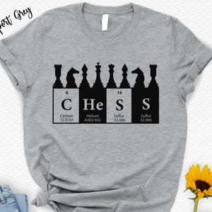 Chess Periodic Table Shirt: Gambit Chess Player Gift