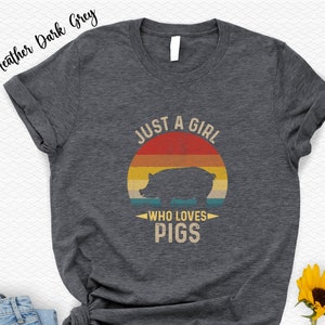 Just A Girl Who Loves Pigs, Unique Gift for Pig Lovers, Fall Clothing, Animal Lovers Sweatshirt, Pig Mom Hoodie, Cute Pig Sweater,Family Tee