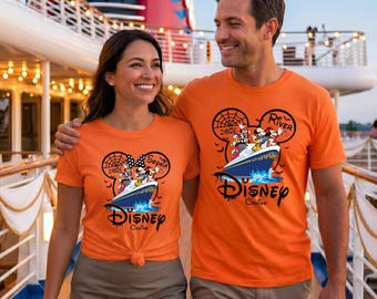 Spookachtig Disney Cruise-T-shirt: gepersonaliseerd Halloween-vakantiecadeau