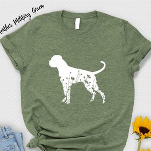 Floral Boxer Dog Shirt, Gift For Dog Owners, Boxer Mom Tshirt, Floral Dog Shirt, Dog Dad Gift T-Shirt, Animal Pet Tee Shirt, Boxer Dog Gifts