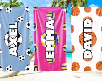 Personalized Sports Beach Towel,Custom Ball Design
