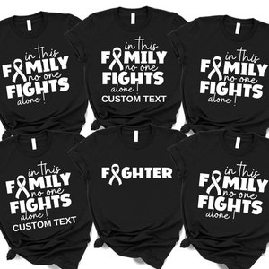 Maglietta per la sensibilizzazione sul cancro ai polmoni: supporto per la famiglia, maglietta con fiocco bianco