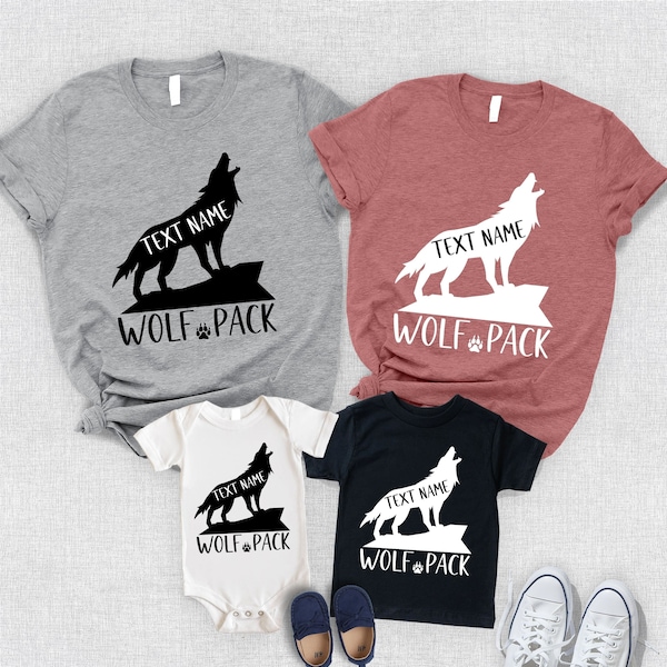 Wolf Pack Family Shirts,Reunion Gifts,Family Matching Tee,Wild Animal Birthday Shirt,Family Reunion Tshirt,Animal Lover Shirt,Matching Shirt