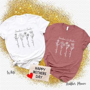 Grandma’s Garden Shirt For Mothers Day, Custom Gift For Mom,New Grandma Gift,Mothers Day Tshirt,Personalized Gift,Women Shirt,Grandma Tshirt