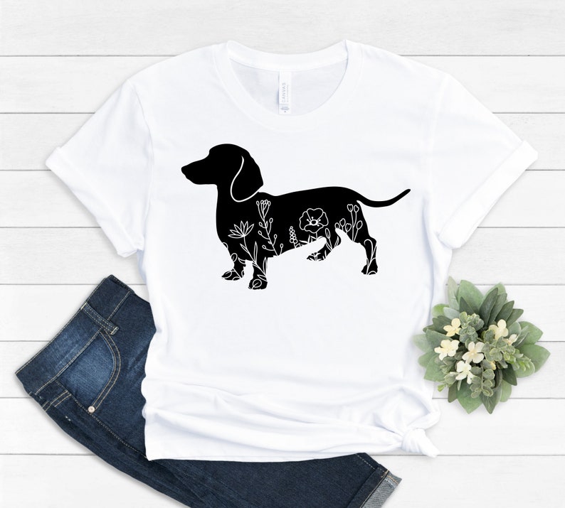 Floral Dachshund Wiener Dog Shirt Dog Lover Shirt Floral Etsy