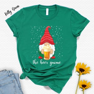 The Beer Gnome Shirt,Christmas Tshirt,Beer Gifts,Funny Xmas Tee,Christmas Gift,Gnome Christmas Shirt,Dad Christmas,Beer Tshirt,Holiday Gifts