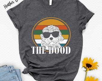 Goldendoodle-T-Shirt: Retro-Shirt „The Dood“ für Hunde-Mama/Papa