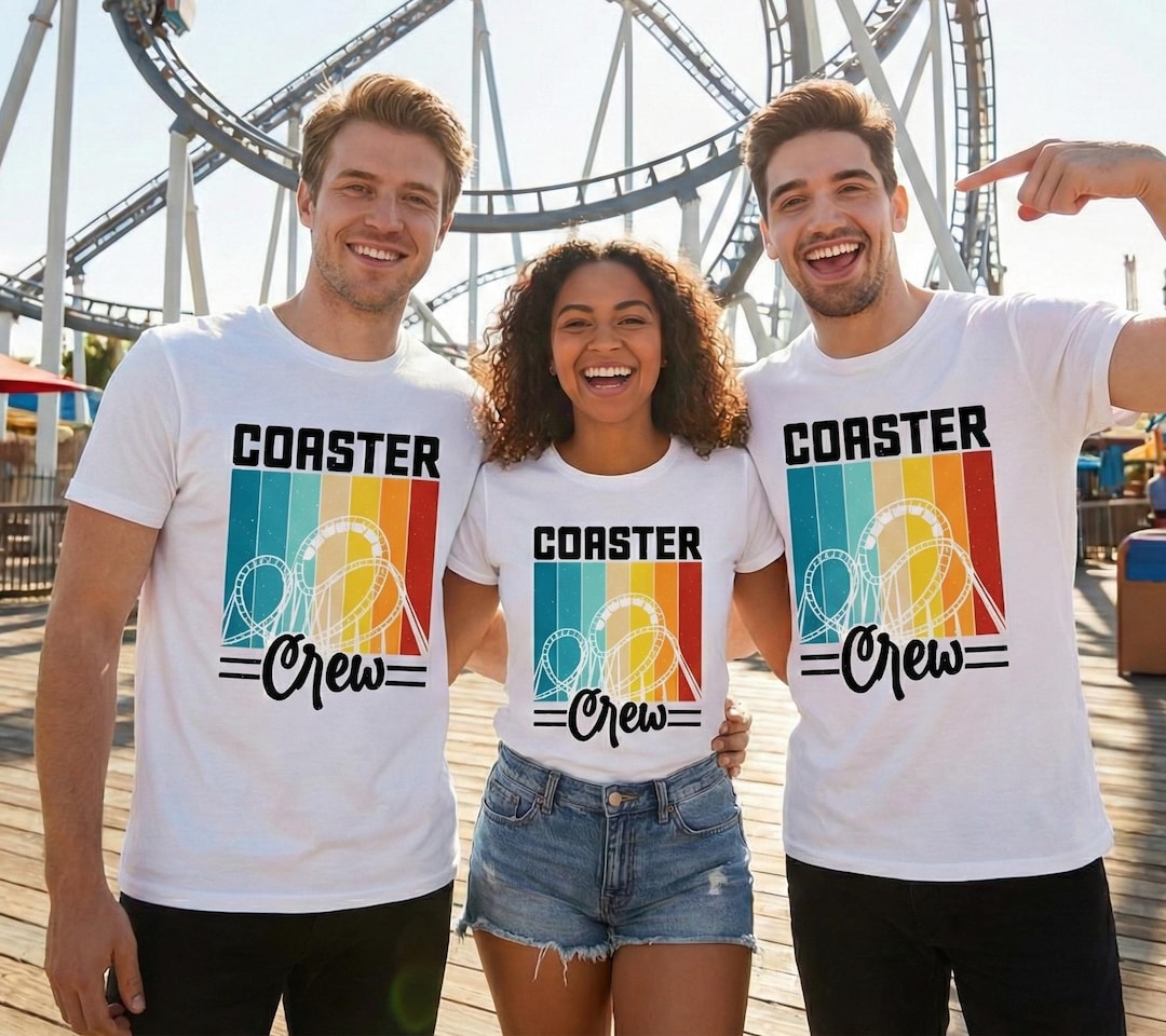 Coaster Merch Vintage Roller Coaster Crew Shirt: Amusement Park Tee - Etsy