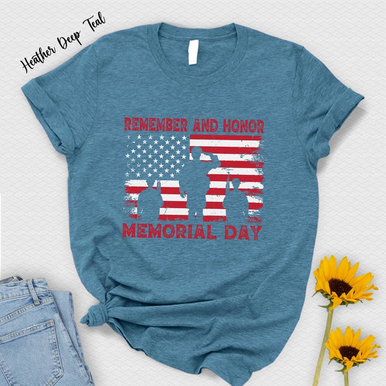 Memorial Day American Flag T-Shirt: Remember & Honor image 4