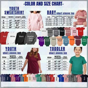 a poster showing the sizes of children's shirts