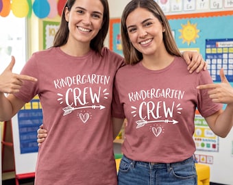 Kindergarten Crew Teacher Shirt: Back To School Team Tee