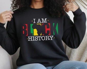 Sudadera "Soy Historia Negra": Camisa de manga larga con orgullo afrocéntrico