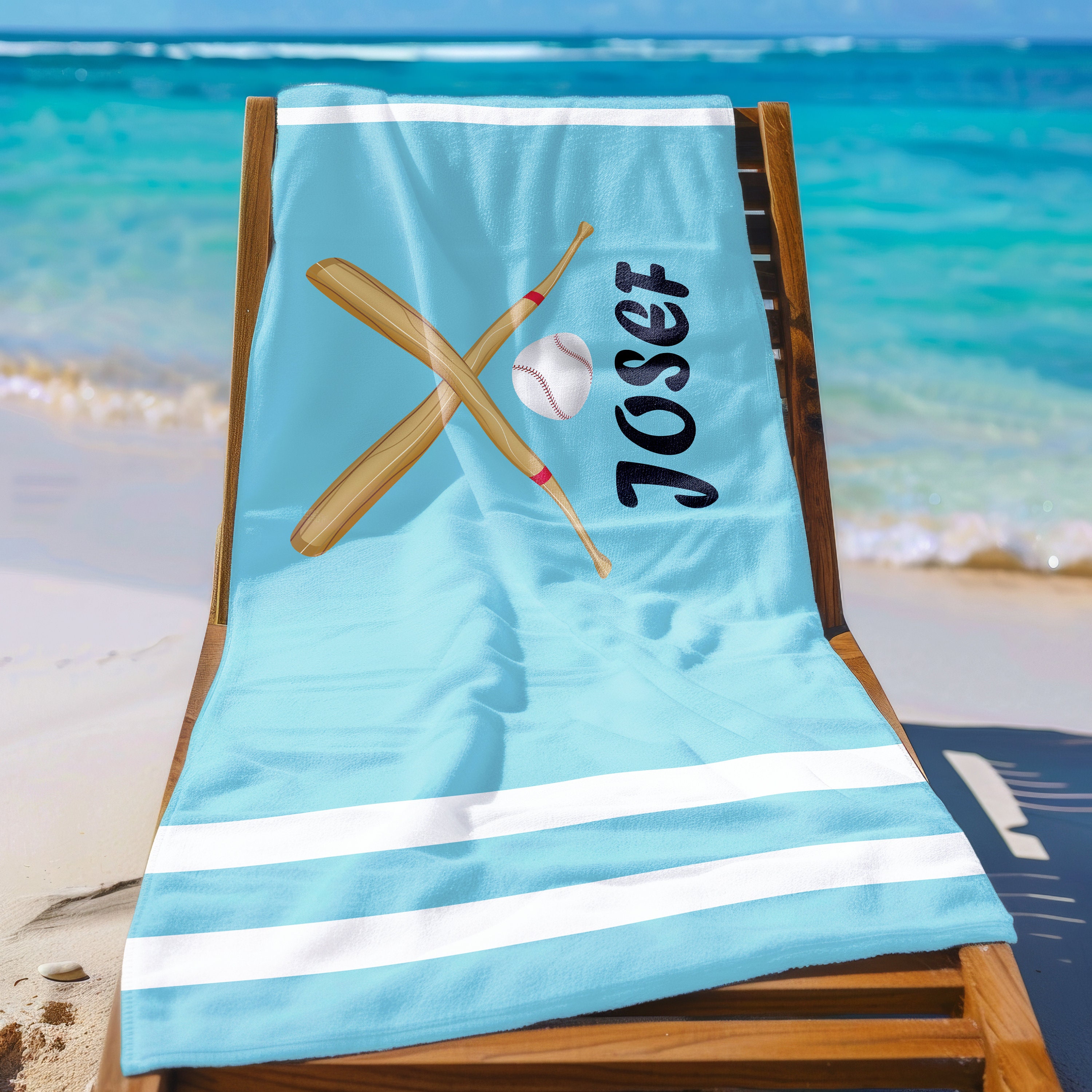 Sports Beach Towel, Personalized Ball Beach Towel, Boys Beach Towel Gifts, Summer Season Gift, Beach Accessories, Sea Holiday, Summer Decor