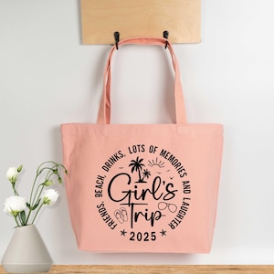 Girls Trip 2025 Tote Bag, Girls Trip Beach Cruise Gift, Girls Trip Cruise Tote Bag, Girls Weekend Gift,Bachelorette Trip,Travel Gift For Her