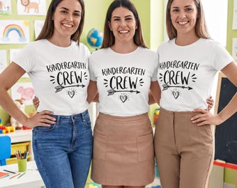 Kindergarten Crew Teacher Shirt: Back To School Team Tee