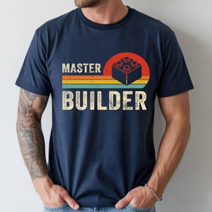 Master Builder Shirt: Retro Building Blocks Graphic Tee