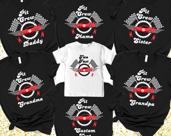 Second Birthday Boy Shirt: Racing Birthday Family Outfit
