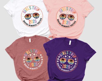 Girls Trip 2026 Matching T-shirt: Summer Beach Vacation Tee - Etsy