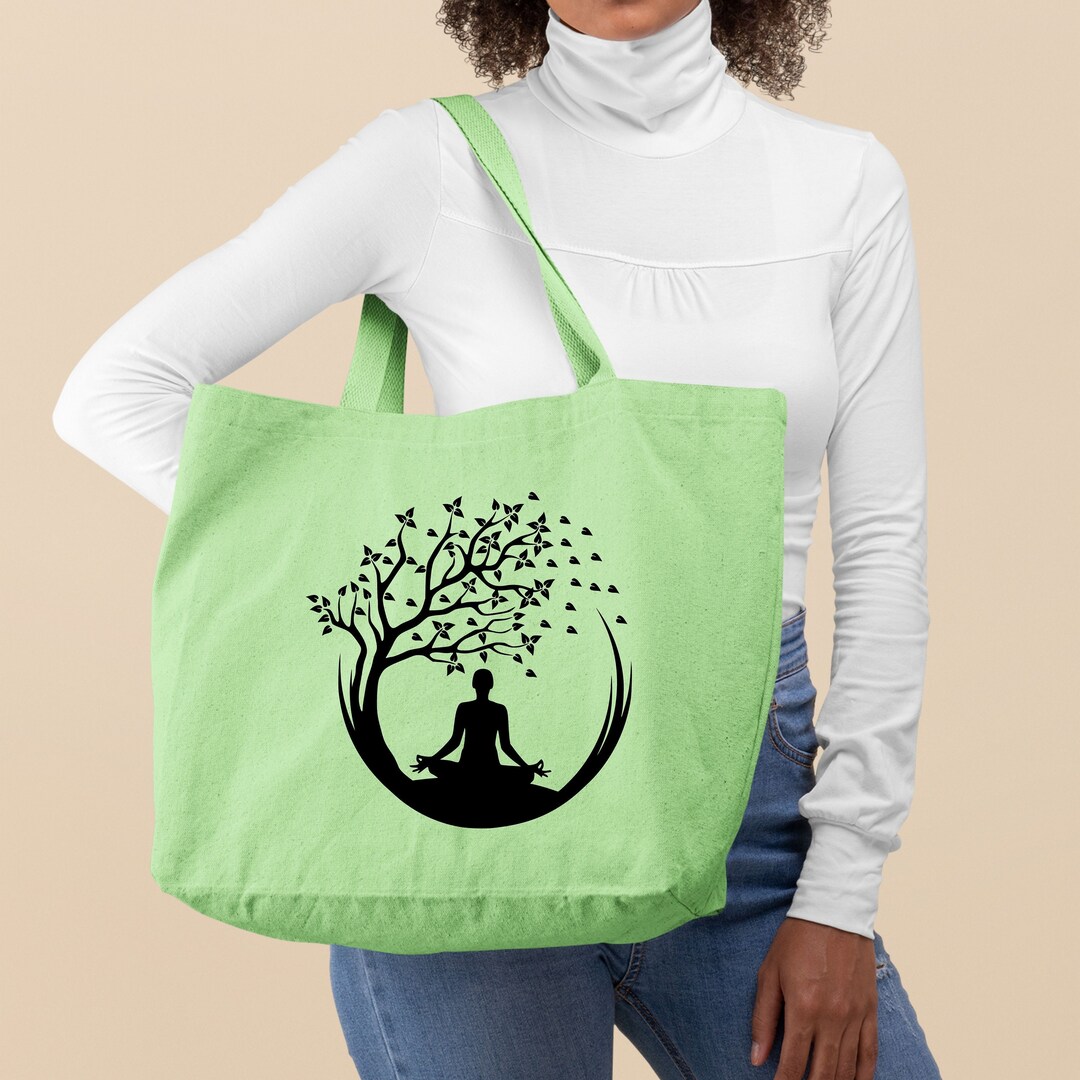 Yoga Tote Bag, Gifts for Yoga Lovers, Shopping Bag, Shoulder Bag
