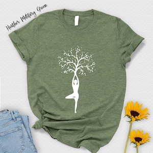 Yoga Tree Pose T-Shirt: Spiritual Meditation Gift