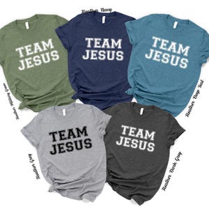 Camiseta del Equipo Jesús, Camiseta de Regalo Cristiano, Camiseta Religiosa de Fe, Ropa Cristiana, Camisetas Cristianas para Mujer, Camiseta con Versículos Bíblicos Católicos