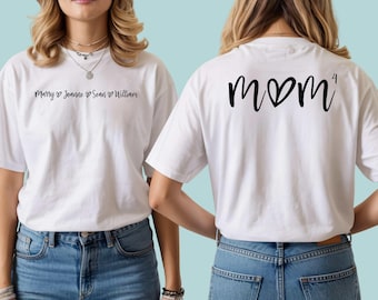 Custom Mom T-Shirt: Personalized Kids Name Tee