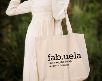 Canvas draagtas Fabuela Abuela Definition - grootmoedercadeau