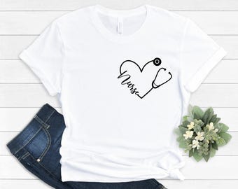 Best Nurse tshirt, Nursing school tshirt,  Nurse Stethoscope Shirt, Nurse School Shirt, Nursing Gift Tee, RN
