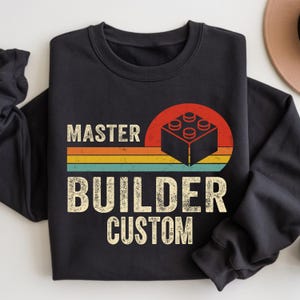 Master Builder Sweatshirt: Personalized Building Blocks Long Sleeve
