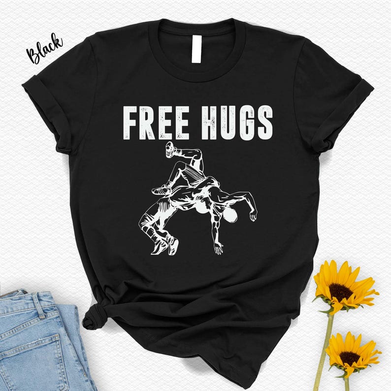 Free Hugs Wrestling Sweatshirt: Sports Long Sleeve Shirt image 8