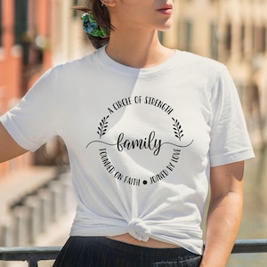 A Circle Of Strength Family Founded On Faith Joined By Love Shirt, Gift For Family, Mother&#39;s Day Father&#39;s Day Matching Tees, Reunion Tshirts