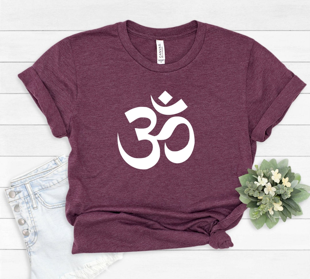 Ohm Devanagari Symbol T shirt Yoga Meditation Om Sign Tee Hinduism